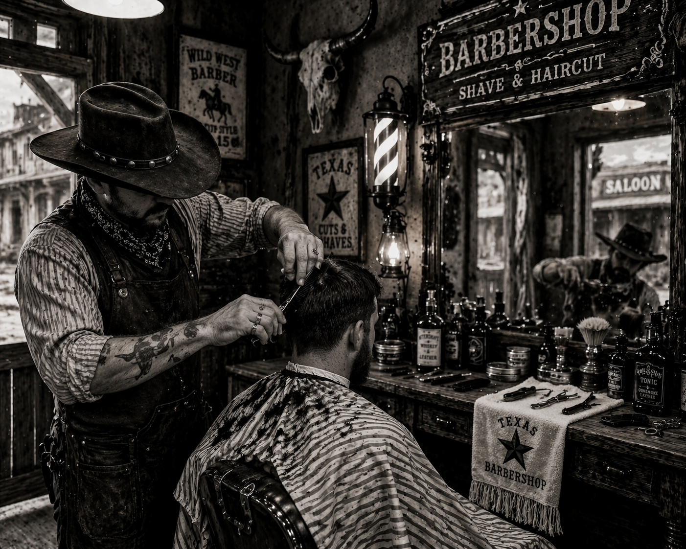 Barbershop interior